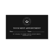 Eenvoudige Elegante QR-code en Logo Afspraakkaart