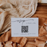 Eenvoudige Elegante QR Code RSVP Insert Kaart<br><div class="desc">Dit is een moderne minimalistische, eenvoudige RSVP-invoegkaart met een serif lettertype en swooping kalligrafie lettertype. Deze elegante huwelijksuitnodiging wordt geleverd met een optionele achterkant waar u uw eigen speciale foto kunt weergeven. Bewerk alle woorden behalve de "rsvp" op deze kaart. Alle kleuren zijn ook bewerkbaar. // Voor overeenkomende design, zoek...</div>