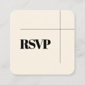 Eenvoudige, elegante QR-code RSVP-respons Informatiekaartje (Voorkant)