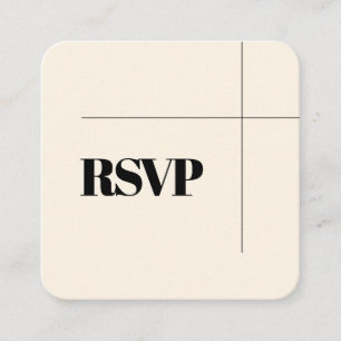 Eenvoudige, elegante QR-code RSVP-respons Informatiekaartje