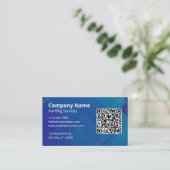 Eenvoudige Elegante QR-code Scanbare Logo Visitekaartje (Staand voorkant)