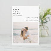 Eenvoudige Elegante QR Code Trouwfoto Save The Date (Staand voorkant)