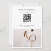 Eenvoudige Elegante QR Code Trouwfoto Save The Date (Achterkant)