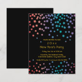 Eenvoudige elegante regenboogsterren Nieuwjaarsfee Kaart (Voorkant / Achterkant)