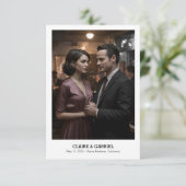 Eenvoudige Elegante Religieuze Tekst, Foto Save Th The Date (Staand voorkant)