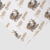 Eenvoudige elegante rendierslee neutraal aards tissuepapier (Detail)