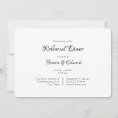 Eenvoudige elegante repetitie diner uitnodigingen (Voorkant)