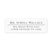 Eenvoudige Elegante Retouradres Label Sjabloon (Voorkant)