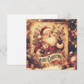 Eenvoudige elegante retro illustratie Sinterklaas Feestdagenkaart (Voorkant / Achterkant)