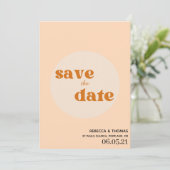 eenvoudige elegante retro niet foto sparen de datu save the date (Staand voorkant)