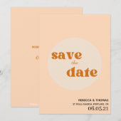 eenvoudige elegante retro niet foto sparen de datu save the date (Voorkant / Achterkant)