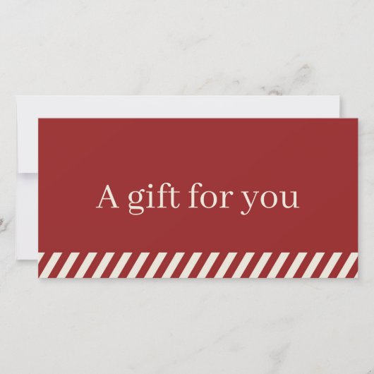 Eenvoudige elegante rode beige gestreepte vakantie (Voorkant)