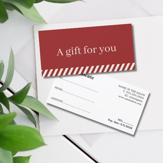 Eenvoudige elegante rode beige gestreepte vakantie