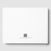 Eenvoudige Elegante Rode en Witte Mooie Kersen Tro Gastenboek (Achterkant)