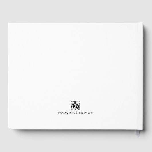 Eenvoudige Elegante Rode en Witte Mooie Kersen Tro Gastenboek (Achterkant)