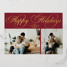 Eenvoudige Elegante Rode Familie Foto Collage Kers
