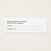 Eenvoudige Elegante Rode Witte Roze Hart Verwijzin Mini Visitekaartjes (Achterkant)