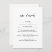 Eenvoudige elegante romantische script bruiloft de informatiekaartje (Voorkant / Achterkant)