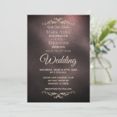 *~* Eenvoudige elegante Roos gouden iriserende bru Kaart (Staand voorkant)