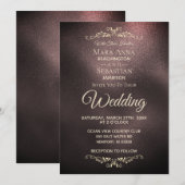 *~* Eenvoudige elegante Roos gouden iriserende bru Kaart (Voorkant / Achterkant)