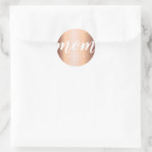 Eenvoudige Elegante Roos Gouden Moederdag Sticker (Tas)