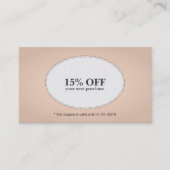 Eenvoudige Elegante Roos Witte Korting Coupon Scho (Voorkant)