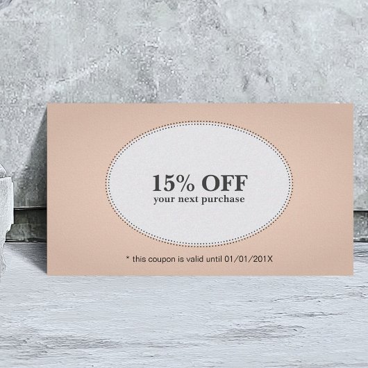 Eenvoudige Elegante Roos Witte Korting Coupon Scho