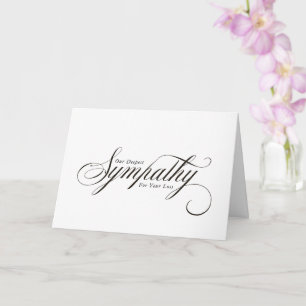Eenvoudige Elegante Rouwkaart Condoleance Sympathi Kaart