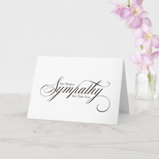 Eenvoudige Elegante Rouwkaart Condoleance Sympathi Kaart