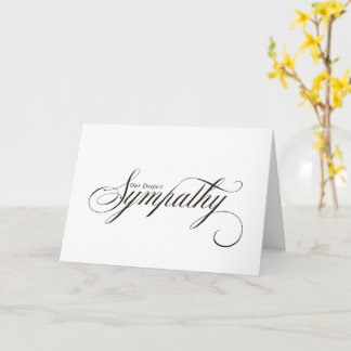Eenvoudige Elegante Rouwkaart met Condoleance Kaart