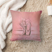 Eenvoudige elegante roze balletschotels op papier kussen (Deken)