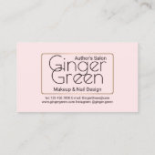 Eenvoudige Elegante Roze Bokeh Aanbevelingskaartje (Achterkant)