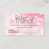 Eenvoudige Elegante Roze Bokeh Aanbevelingskaartje (Voorkant)