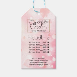 Eenvoudige Elegante Roze Bokeh Cadeaulabel