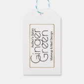 Eenvoudige Elegante Roze Bokeh Cadeaulabel (Achterkant)