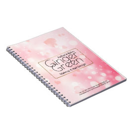Eenvoudige Elegante Roze Bokeh Notitieboek