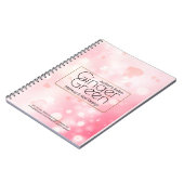 Eenvoudige Elegante Roze Bokeh Notitieboek (Linkerzijde)