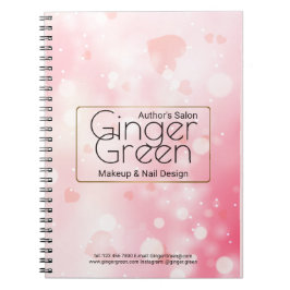 Eenvoudige Elegante Roze Bokeh Notitieboek