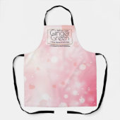 Eenvoudige Elegante Roze Bokeh Schort (Voorkant)