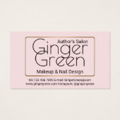 Eenvoudige Elegante Roze Bokeh Visitekaartje (Achterkant)