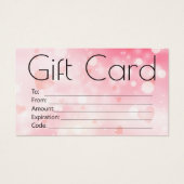 Eenvoudige Elegante Roze Bokeh Visitekaartje (Voorkant)