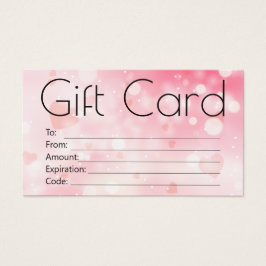 Eenvoudige Elegante Roze Bokeh Visitekaartje