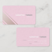Eenvoudige Elegante Roze Gestructureerde Professio Visitekaartje (Voorkant / Achterkant)