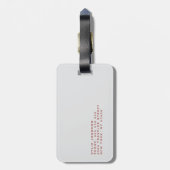 Eenvoudige elegante Roze Glitter Schattigee Gepers Bagagelabel (Achterkant verticaal)