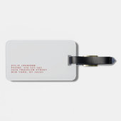 Eenvoudige elegante Roze Glitter Schattigee Gepers Bagagelabel (Achterkant horizontaal)