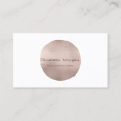 Eenvoudige Elegante Roze Gouden Cirkel Visitekaartje (Voorkant)