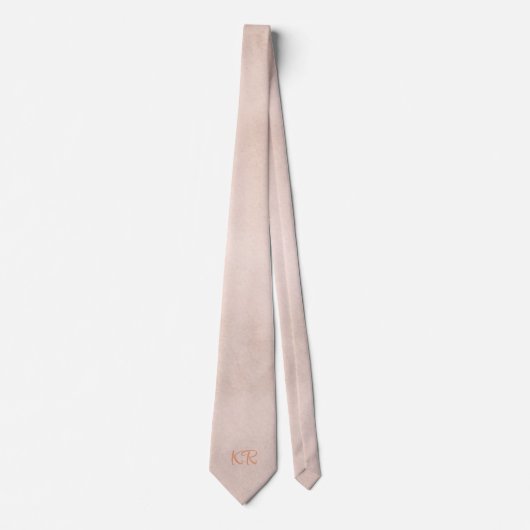 Eenvoudige elegante roze Initialen Stropdas (Voorkant)