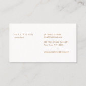 Eenvoudige elegante roze lederen schoonheidssalon visitekaartje (Achterkant)