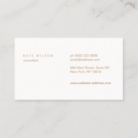 Eenvoudige elegante roze lederen schoonheidssalon visitekaartje (Achterkant)