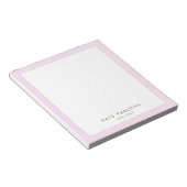 Eenvoudige, elegante, roze, rand-laptopblok notitieblok (Schuin)
